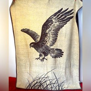 Biederlack | Vintage | Fleece Blanket | Solo Eagle | Very Good Condition